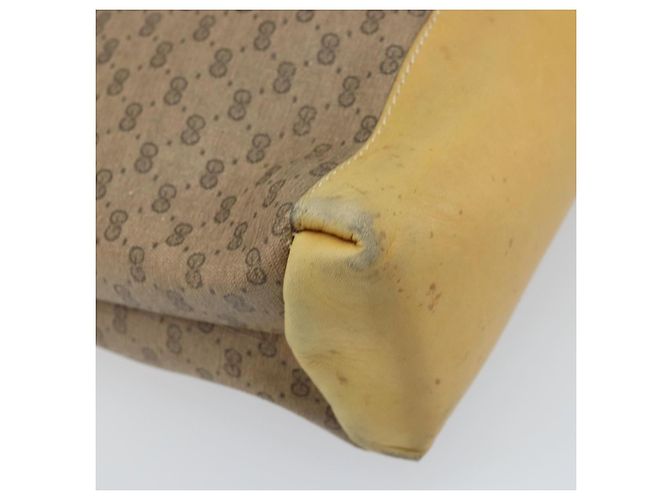 Gucci Borsa a mano Micro GG Supreme in PVC pelle beige oro Auth 173918 D'oro - vista 16