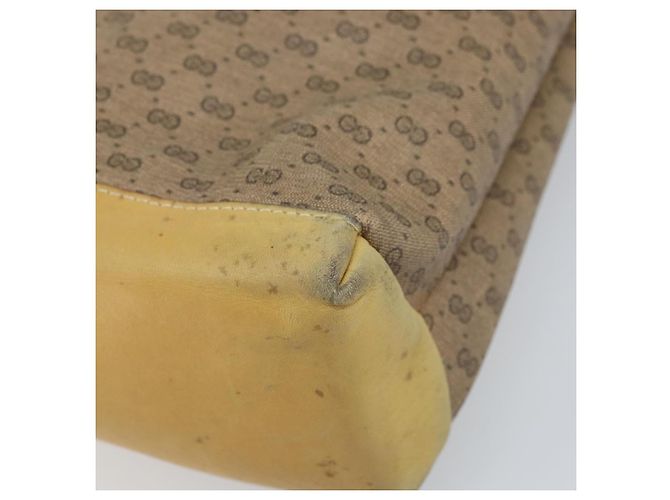 Gucci Borsa a mano Micro GG Supreme in PVC pelle beige oro Auth 173918 D'oro - vista 9