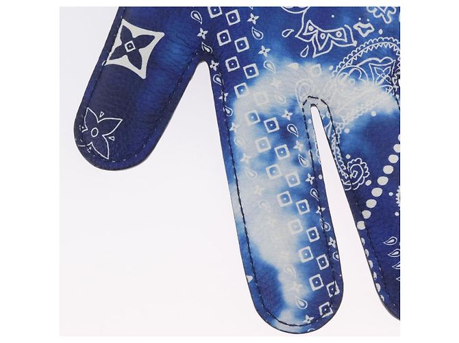 LOUIS VUITTON Bandana Monogram Pouch HIGH 5 Bianco Blu M81410 LV Auth ARZ477SAM - vista 14