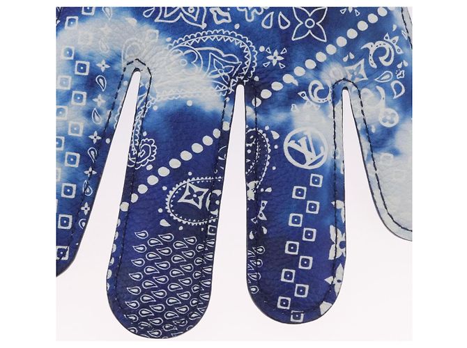LOUIS VUITTON Bandana Monogram Pouch HIGH 5 Bianco Blu M81410 LV Auth ARZ477SAM - vista 15