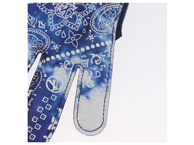 LOUIS VUITTON Bandana Monogram Pouch HIGH 5 Bianco Blu M81410 LV Auth ARZ477SAM - vista 16