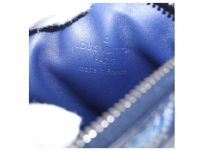 LOUIS VUITTON Bandana Monogram Pouch HIGH 5 Bianco Blu M81410 LV Auth ARZ477SAM - vista 19