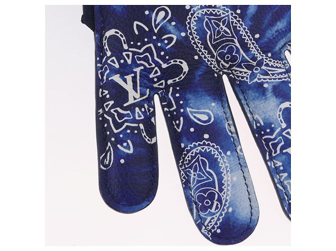 LOUIS VUITTON Bandana Monogram Pouch HIGH 5 Bianco Blu M81410 LV Auth ARZ477SAM - vista 2