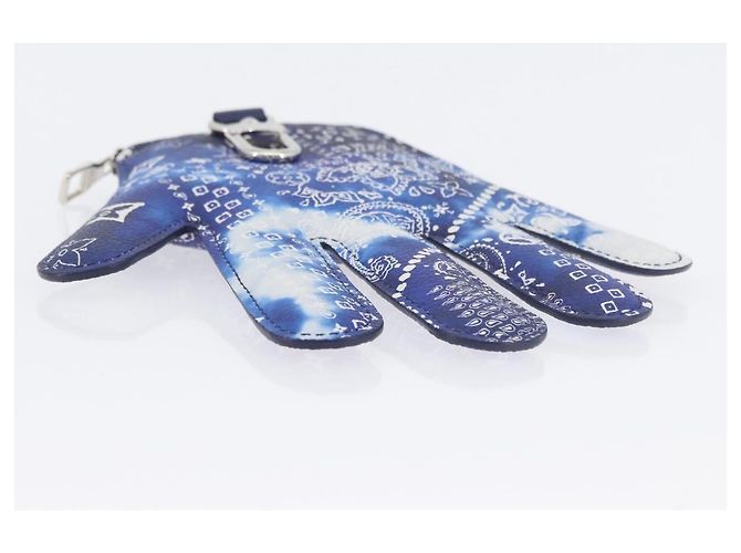 LOUIS VUITTON Bandana Monogram Pouch HIGH 5 Bianco Blu M81410 LV Auth ARZ477SAM - vista 8