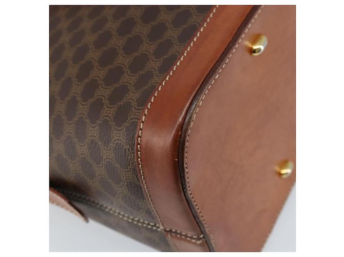 Céline Borsa a mano in tela Macadam CELINE in pelle PVC 2 in 1 marrone oro Auth 171116 D'oro - vista 18