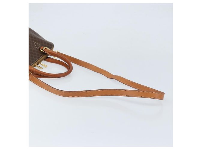 Céline Borsa a mano in tela Macadam CELINE in pelle PVC 2 in 1 marrone oro Auth 171116 D'oro - vista 8