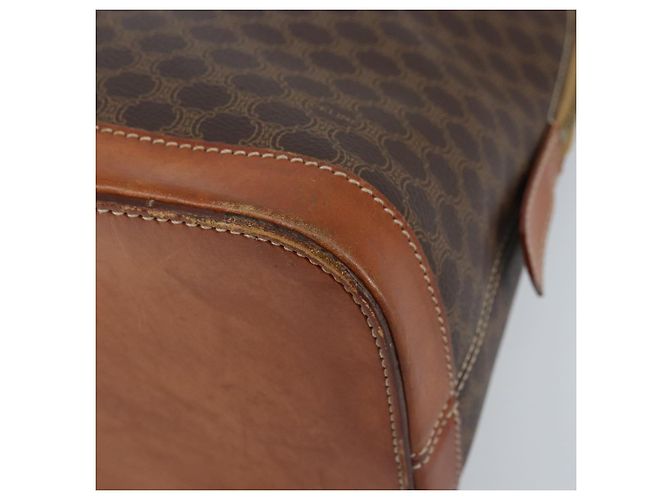 Céline Borsa a mano in tela Macadam CELINE in pelle PVC 2 in 1 marrone oro Auth 171116 D'oro - vista 9