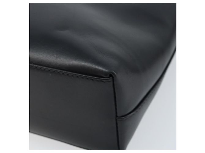 Bolsa de Ombro GUCCI em Couro Preto Dourado 001 1998 1785 Auth 173859 - vista 15