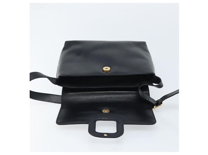 Bolsa de Ombro GUCCI em Couro Preto Dourado 001 1998 1785 Auth 173859 - vista 18
