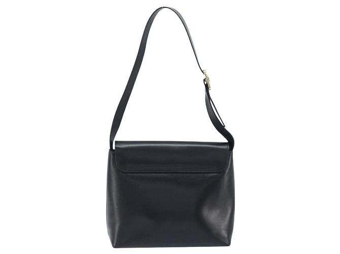 Bolsa de Ombro GUCCI em Couro Preto Dourado 001 1998 1785 Auth 173859 - vista 2