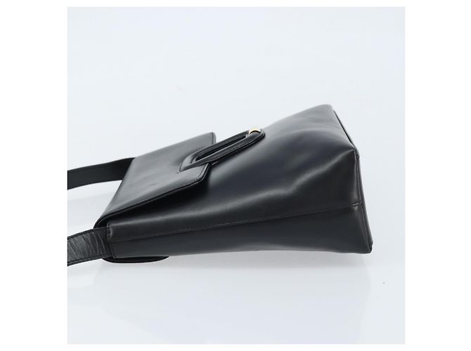 Bolsa de Ombro GUCCI em Couro Preto Dourado 001 1998 1785 Auth 173859 - vista 4