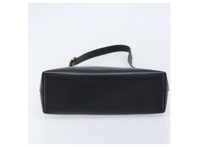 Bolsa de Ombro GUCCI em Couro Preto Dourado 001 1998 1785 Auth 173859 - vista 5