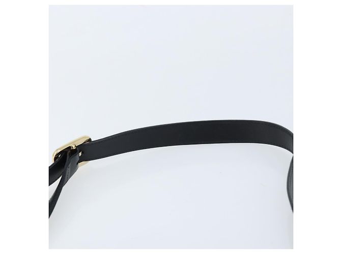 Bolsa de Ombro GUCCI em Couro Preto Dourado 001 1998 1785 Auth 173859 - vista 8
