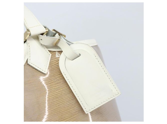 LOUIS VUITTON Borsa Tote Epi Plage Lagoon Bay Bianca Trasparente M92151 LV Auth LNZ349 Bianco - vista 17
