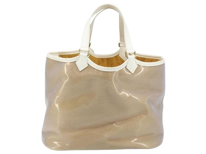 LOUIS VUITTON Borsa Tote Epi Plage Lagoon Bay Bianca Trasparente M92151 LV Auth LNZ349 Bianco - vista 2