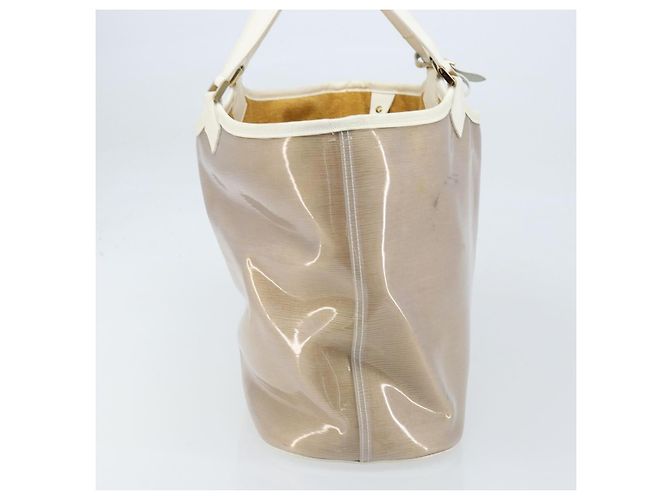 LOUIS VUITTON Borsa Tote Epi Plage Lagoon Bay Bianca Trasparente M92151 LV Auth LNZ349 Bianco - vista 3