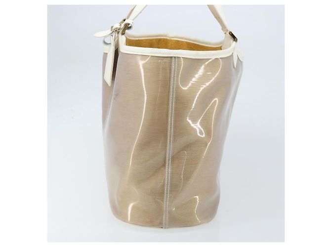 LOUIS VUITTON Borsa Tote Epi Plage Lagoon Bay Bianca Trasparente M92151 LV Auth LNZ349 Bianco - vista 4