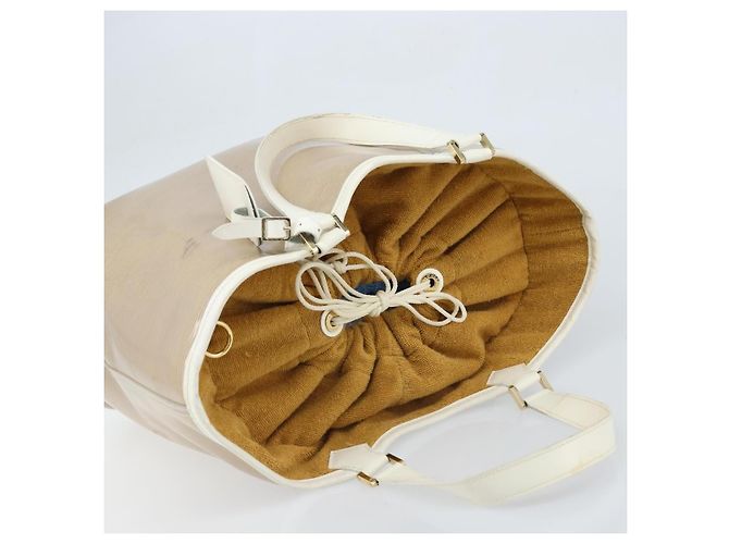 LOUIS VUITTON Borsa Tote Epi Plage Lagoon Bay Bianca Trasparente M92151 LV Auth LNZ349 Bianco - vista 6
