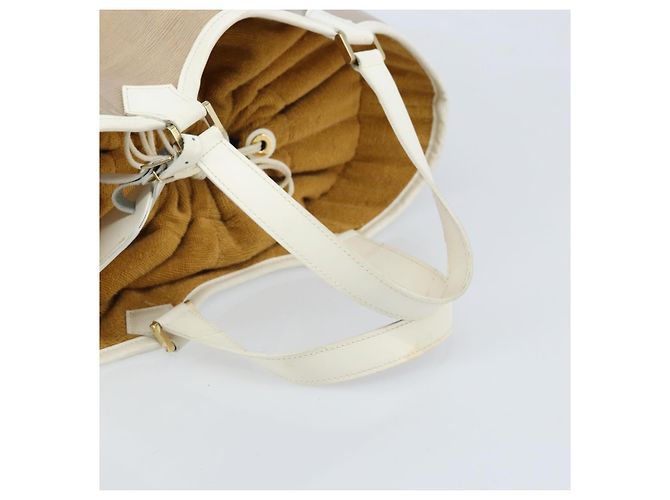 LOUIS VUITTON Borsa Tote Epi Plage Lagoon Bay Bianca Trasparente M92151 LV Auth LNZ349 Bianco - vista 7