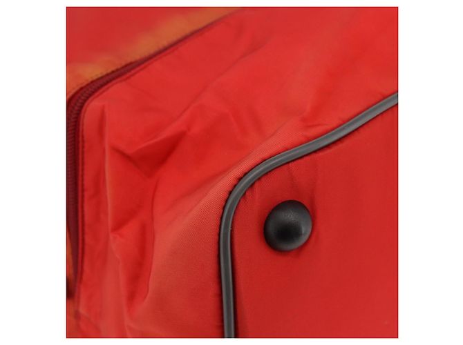 Borsa Boston PRADA in nylon rosso argento autentica mr1998 - vista 14
