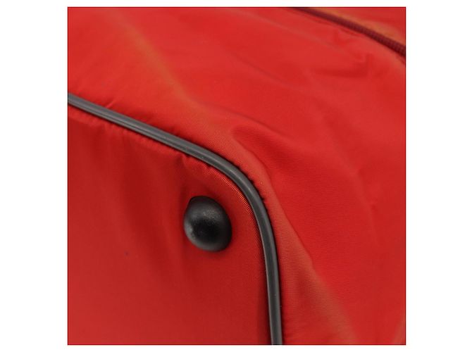 Borsa Boston PRADA in nylon rosso argento autentica mr1998 - vista 15