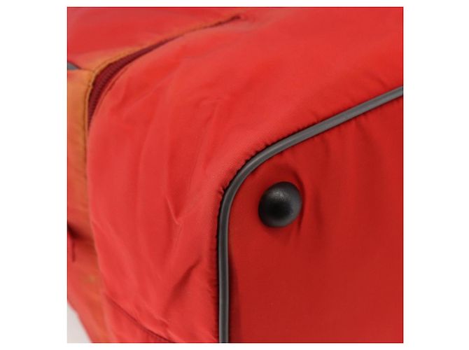 Borsa Boston PRADA in nylon rosso argento autentica mr1998 - vista 16