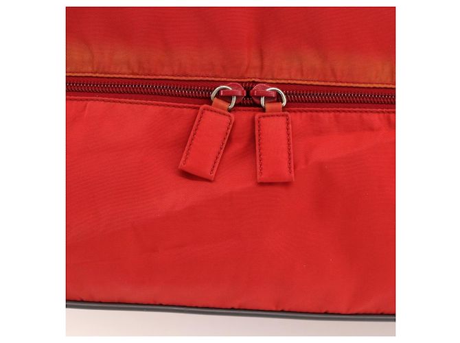 Borsa Boston PRADA in nylon rosso argento autentica mr1998 - vista 18