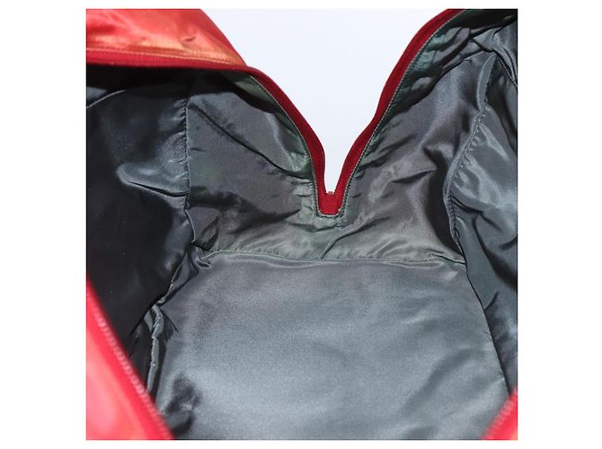 Borsa Boston PRADA in nylon rosso argento autentica mr1998 - vista 22