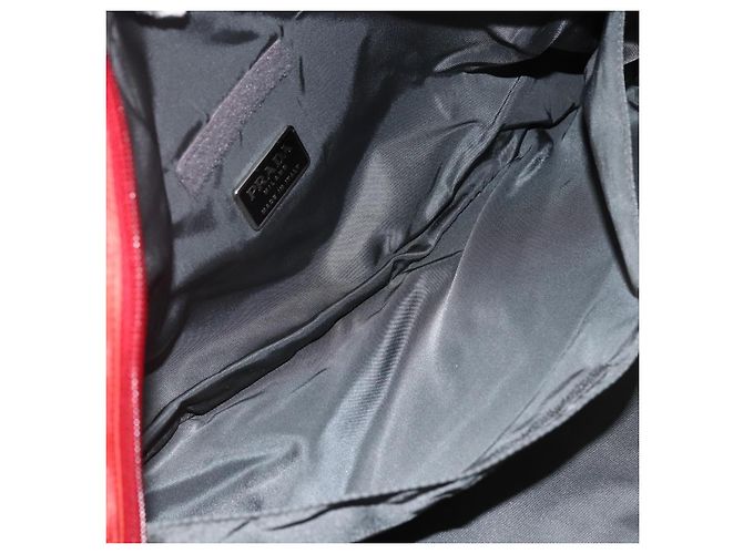 Borsa Boston PRADA in nylon rosso argento autentica mr1998 - vista 24
