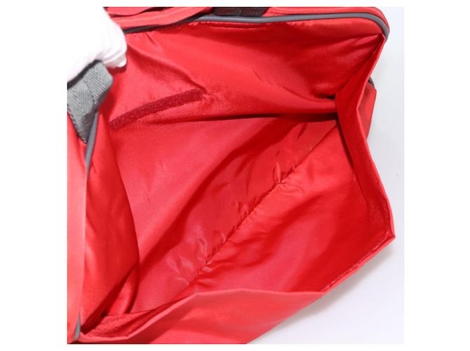 Borsa Boston PRADA in nylon rosso argento autentica mr1998 - vista 30