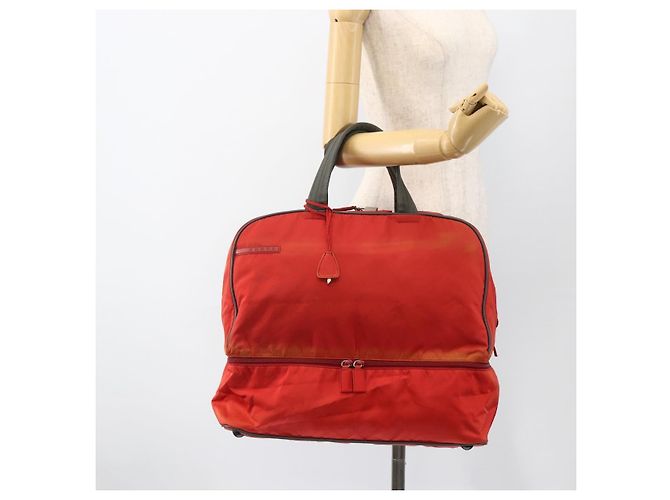 Borsa Boston PRADA in nylon rosso argento autentica mr1998 - vista 31