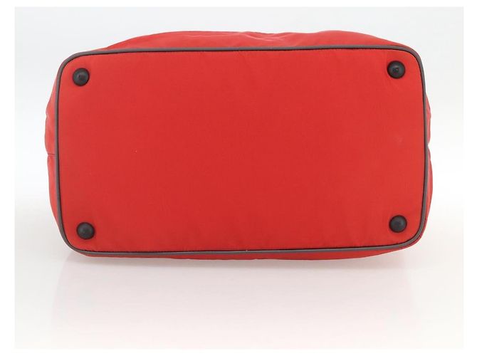 Borsa Boston PRADA in nylon rosso argento autentica mr1998 - vista 5