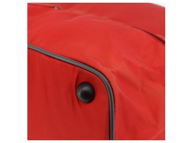 Borsa Boston PRADA in nylon rosso argento autentica mr1998 - vista 9