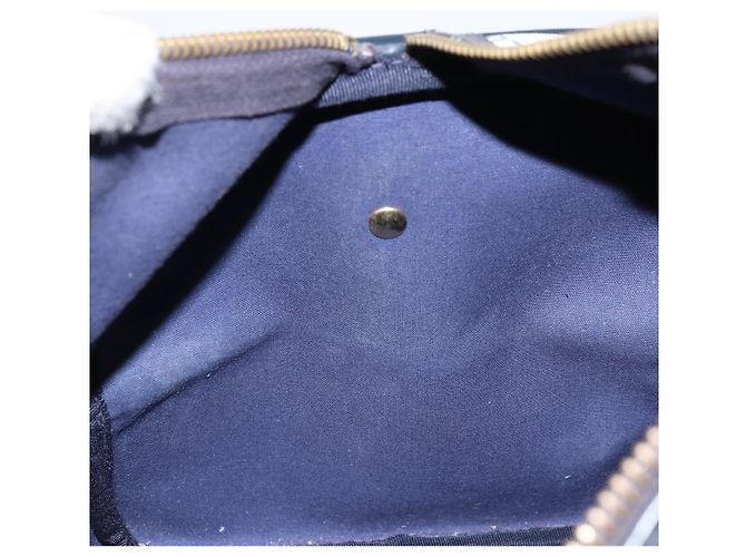 Gucci Borsa Boston GG Supreme in PVC Navy Gold Auth 172914 D'oro Blu navy - vista 18
