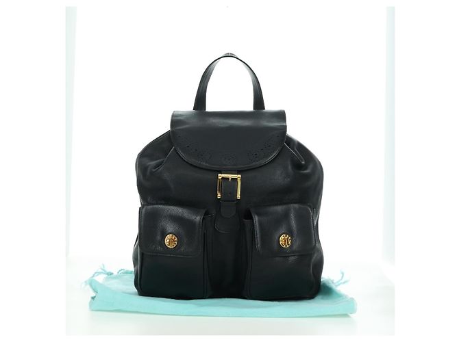Autre Marque Zaino in pelle nera e oro Auth LNZ354V di TIFFANY&Co. Nero D'oro - vista 12