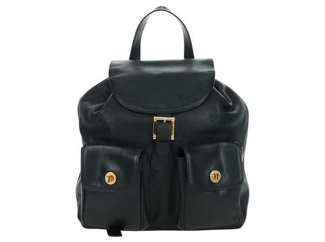Autre Marque Zaino in pelle nera e oro Auth LNZ354V di TIFFANY&Co. Nero D'oro - vista 13