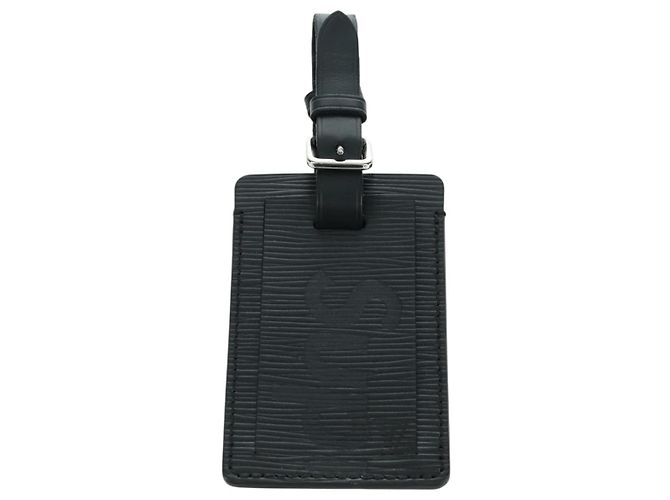Etichetta nome LOUIS VUITTON Epi LV ~ Supreme Nera M67726 LV Auth LNZ468M Nero - vista 13