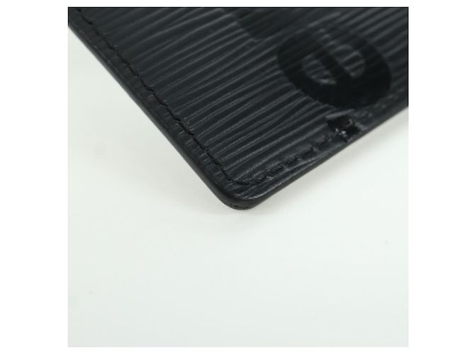 Etichetta nome LOUIS VUITTON Epi LV ~ Supreme Nera M67726 LV Auth LNZ468M Nero - vista 19