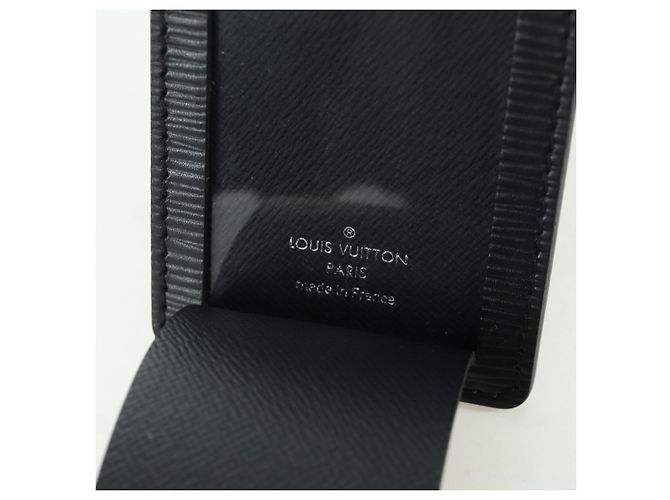 Etichetta nome LOUIS VUITTON Epi LV ~ Supreme Nera M67726 LV Auth LNZ468M Nero - vista 21