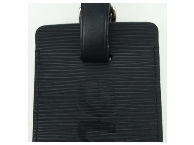 Etichetta nome LOUIS VUITTON Epi LV ~ Supreme Nera M67726 LV Auth LNZ468M Nero - vista 7
