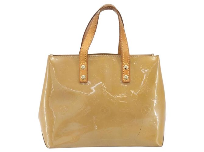 LOUIS VUITTON Borsa a Mano Monogram Vernis Reade PM Noisette M91334 LV Auth ka2870 Nocciola - vista 13