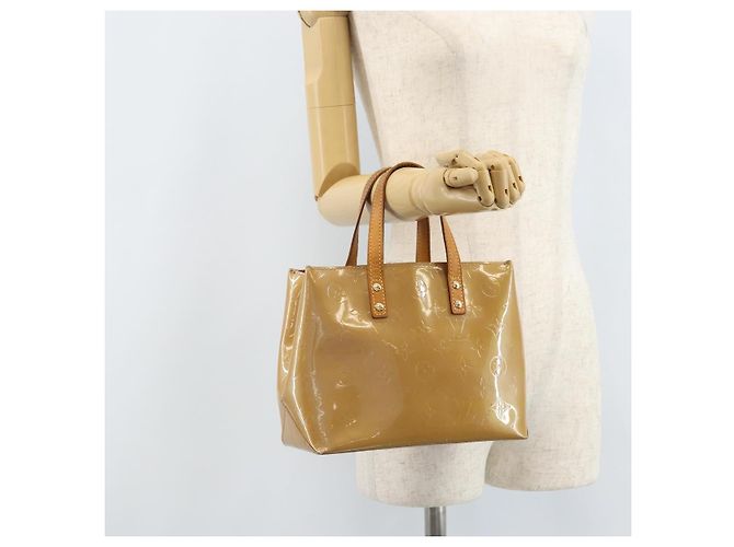LOUIS VUITTON Borsa a Mano Monogram Vernis Reade PM Noisette M91334 LV Auth ka2870 Nocciola - vista 23