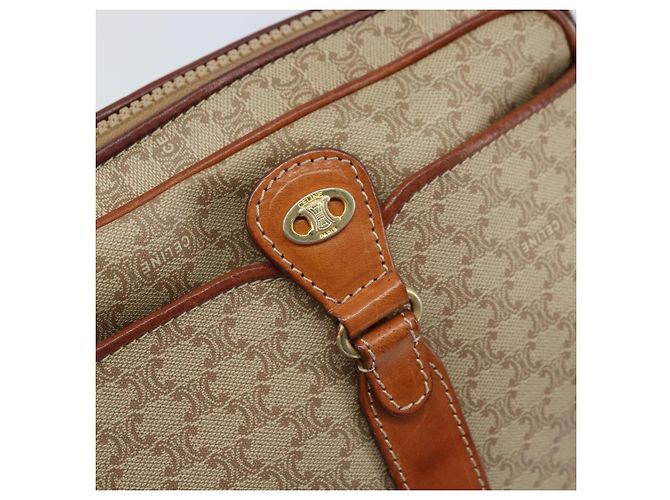 Céline CELINE Macadam Canvas Schultertasche PVC Auth ARZ061A Beige Golden - Ansicht 17