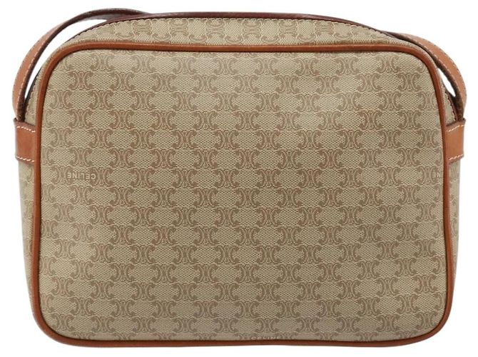 Céline CELINE Macadam Canvas Schultertasche PVC Auth ARZ061A Beige Golden - Ansicht 2