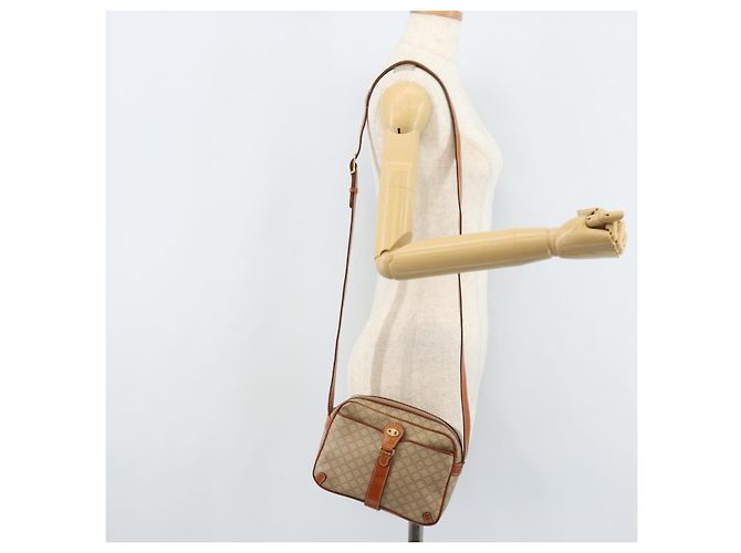 Céline CELINE Macadam Canvas Schultertasche PVC Auth ARZ061A Beige Golden - Ansicht 24