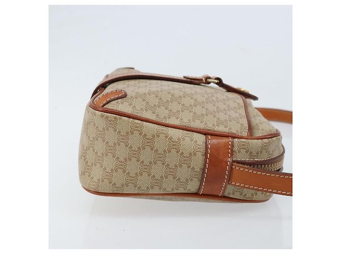 Céline CELINE Macadam Canvas Schultertasche PVC Auth ARZ061A Beige Golden - Ansicht 3