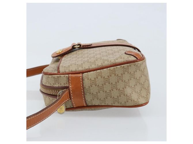 Céline CELINE Macadam Canvas Schultertasche PVC Auth ARZ061A Beige Golden - Ansicht 4