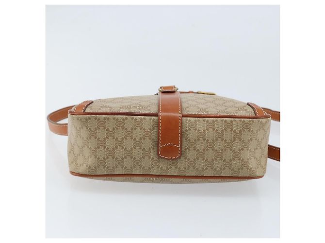 Céline CELINE Macadam Canvas Schultertasche PVC Auth ARZ061A Beige Golden - Ansicht 5