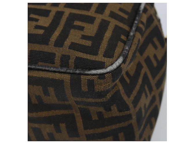 Borsa a Spalla in Tela Zucca FENDI Marrone Nero Auth LNZ213 - vista 8