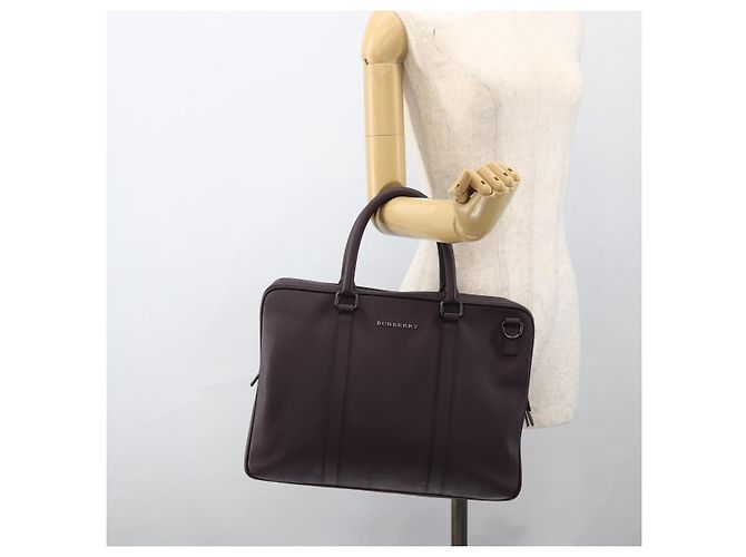 Burberry Handtasche aus Leder lila silber Auth ka2917 - Ansicht 22